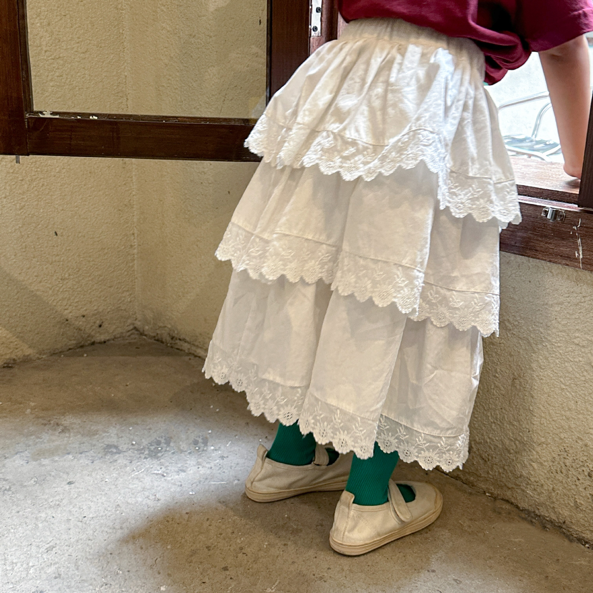 Girls' Half Length Skirt Lace  - Baby Clothing Line 评论和价格