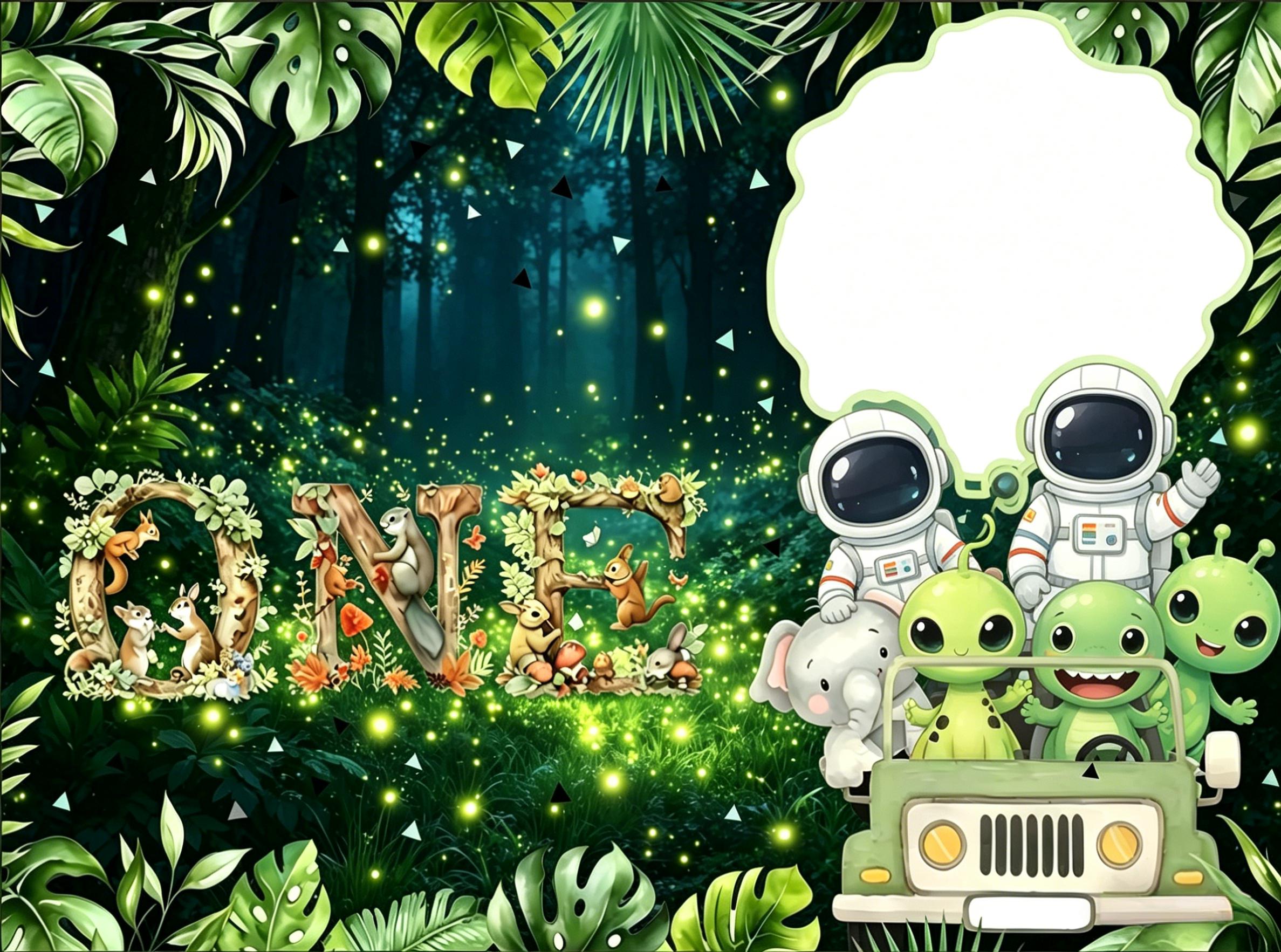 Custom Name Photo Jungle Safar - Baby Clothing Names 评论和价格