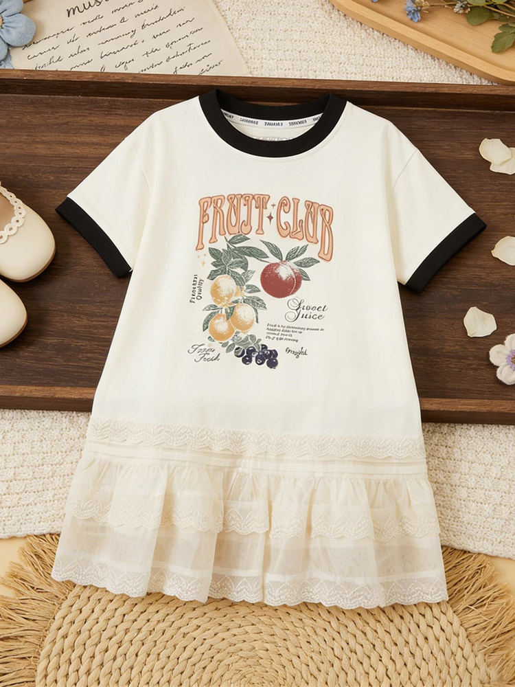 Toddler Girls Fruit Graphic T- - Baby Clothing Line 评论和价格