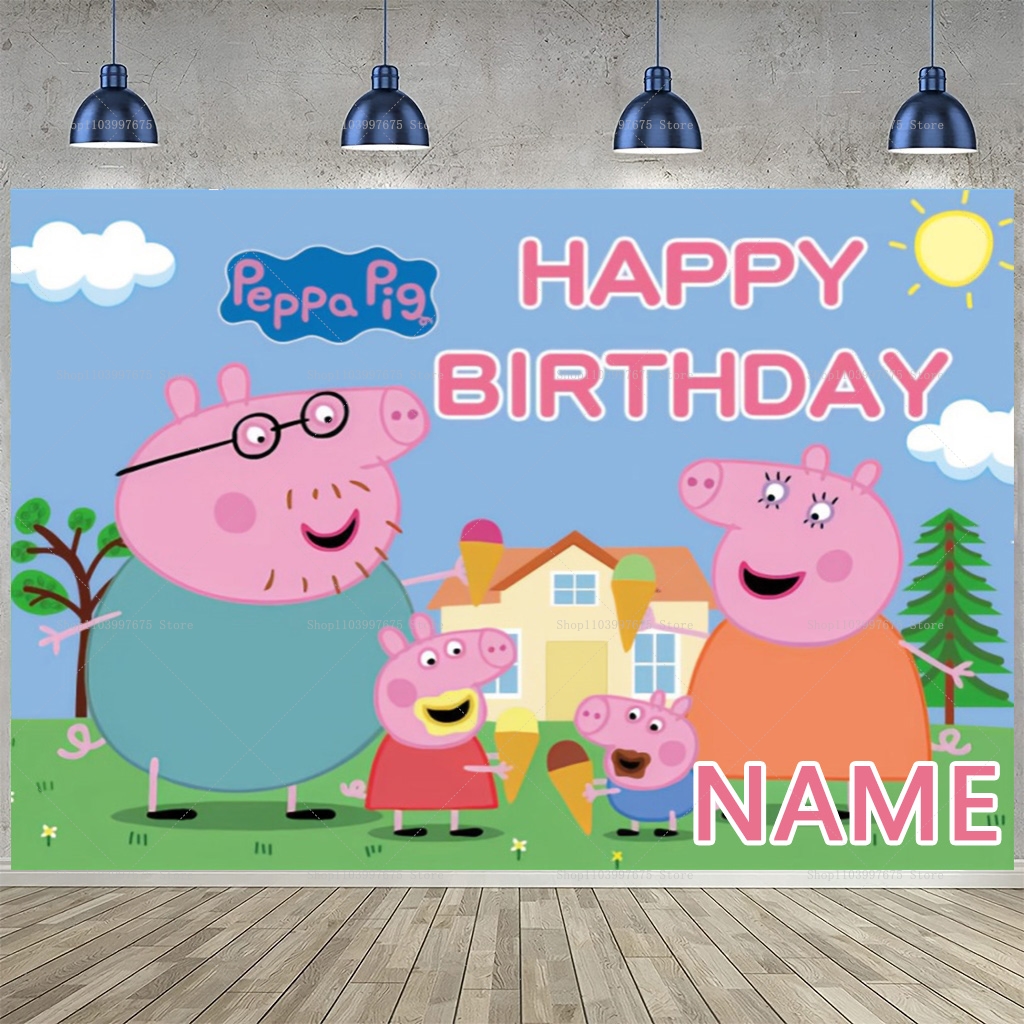 Custom Name Cartoon Peppa Pig  - Baby Clothing Names 评论和价格
