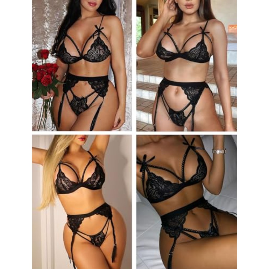 Women Lingerie Set Lace Teddy  - Bamboo Bodysuit Baby 评论和价格