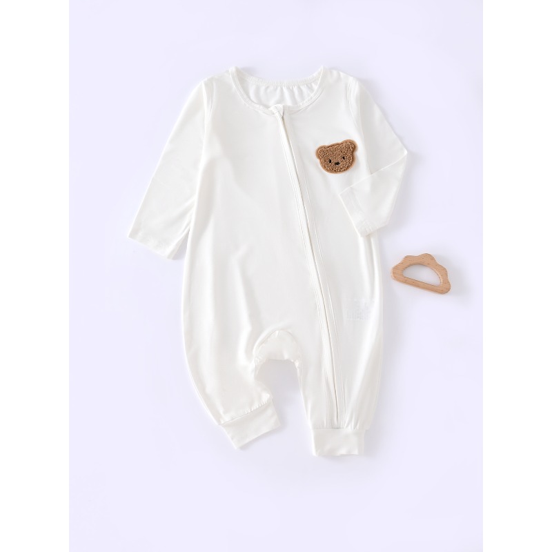 Bamboo Fiber Long-sleeved One- - Bamboo Bodysuit Baby 评论和价格