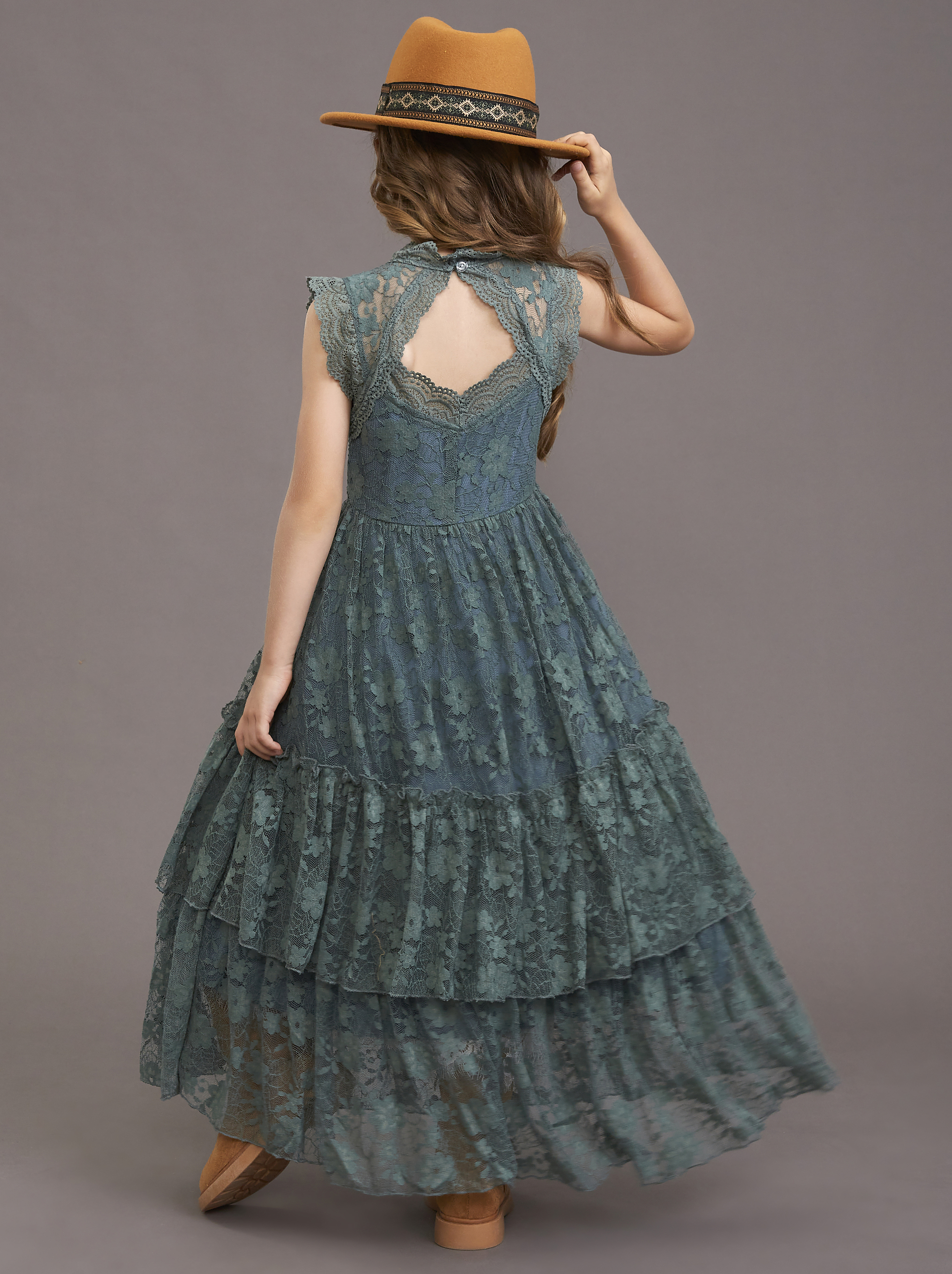 Girls Flower Dress Lace Cotton - Baby Clothing Line 评论和价格