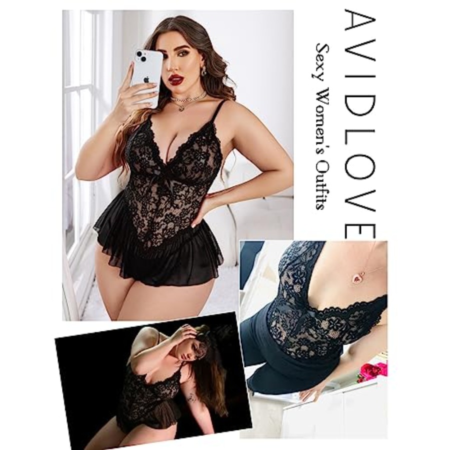 Avidlove Plus Size Lingerie fo - Bamboo Bodysuit Baby 评论和价格