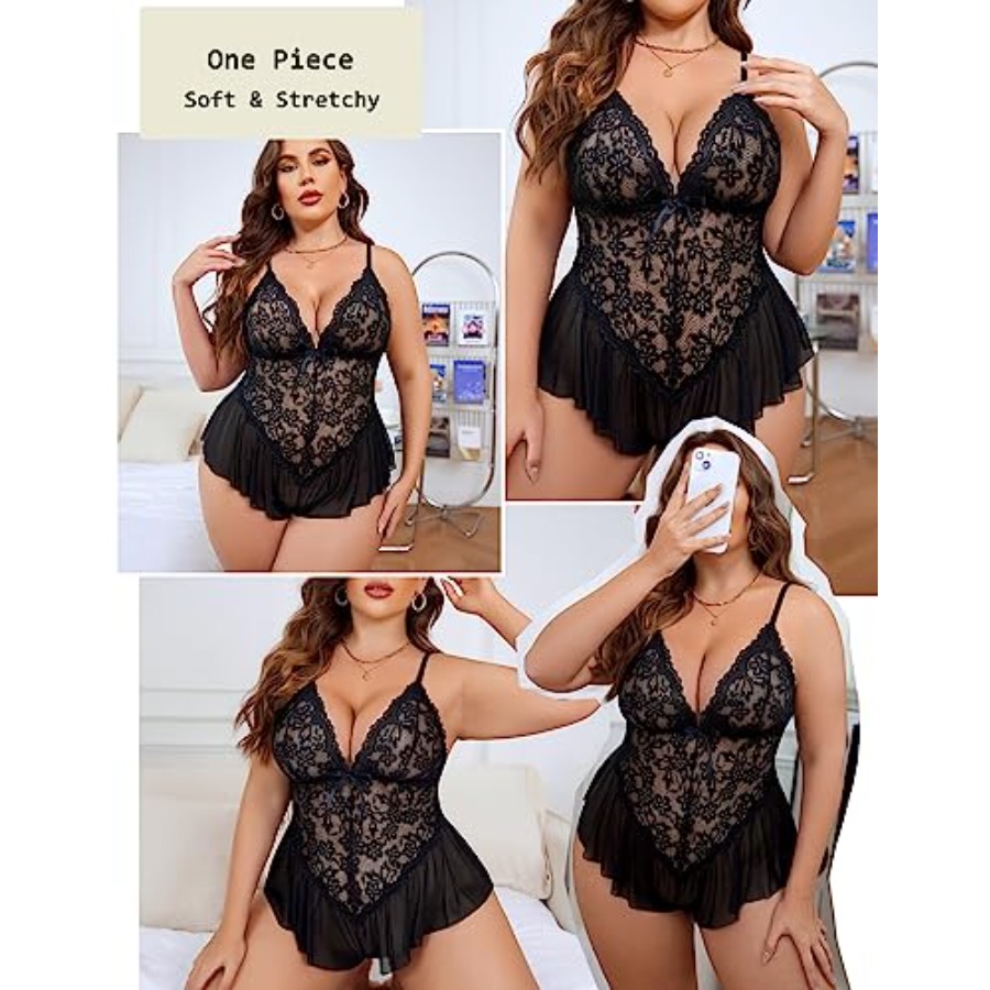 Avidlove Plus Size Lingerie fo - Bamboo Bodysuit Baby 评论和价格