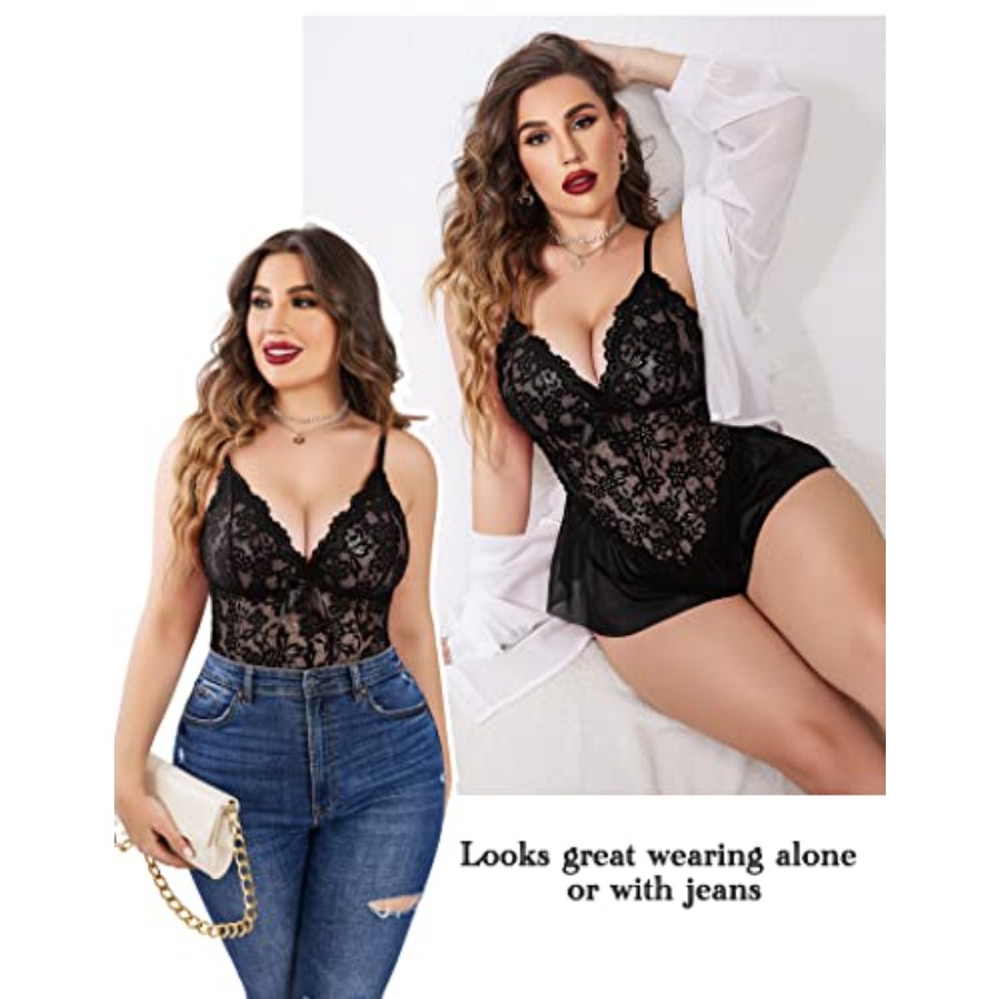 Avidlove Plus Size Lingerie fo - Bamboo Bodysuit Baby 评论和价格