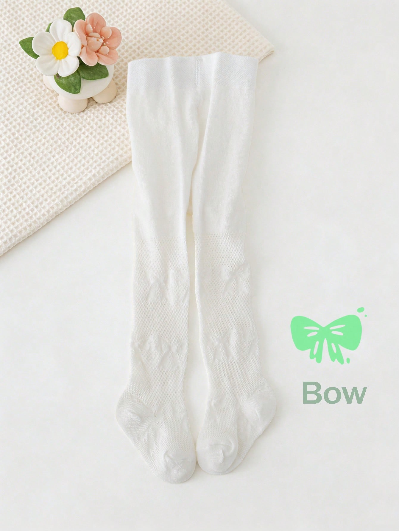 3/1 Pcs Girls White Bow Print  - Toddler Legging Set 评论和价格